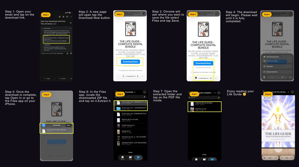 How to download Digital Product on iPhone Chrome?