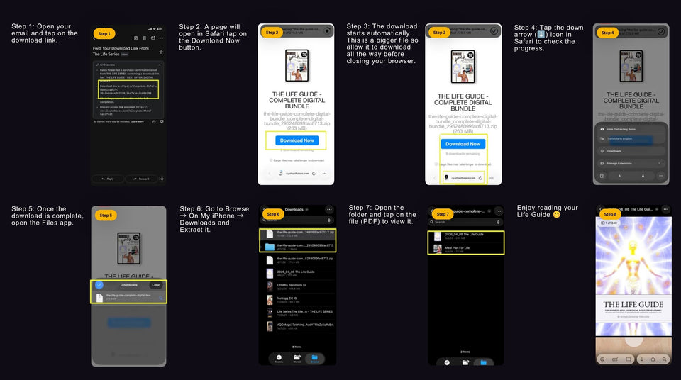 How to download Digital Product on iPhone Safari?